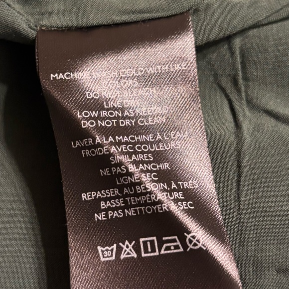 Anthropologie Faux Leather Dark Green Mini Skirt - Picture 12 of 12